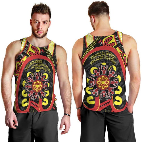 Australia Indigenous Children's Day Men Tank Top Strong In Culture Stronger Together Aboriginal Art