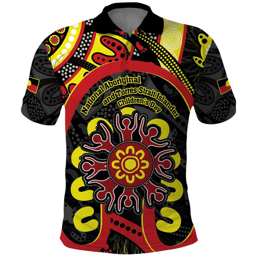 Australia Indigenous Children's Day Polo Shirt Strong In Culture Stronger Together Aboriginal Art