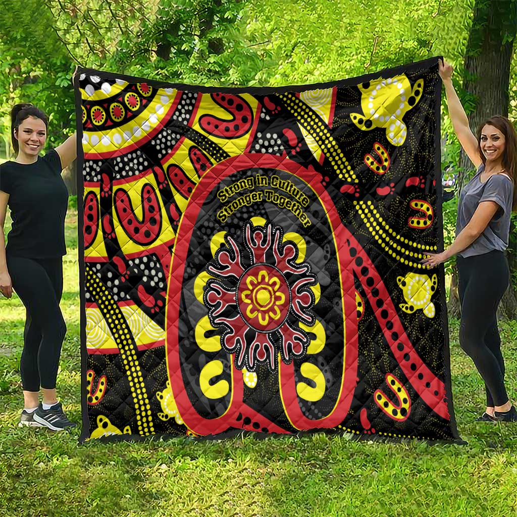 Australia Indigenous Children's Day Quilt Strong In Culture Stronger Together Aboriginal Art
