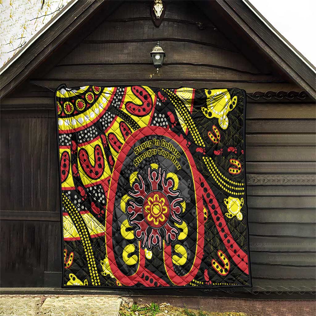 Australia Indigenous Children's Day Quilt Strong In Culture Stronger Together Aboriginal Art