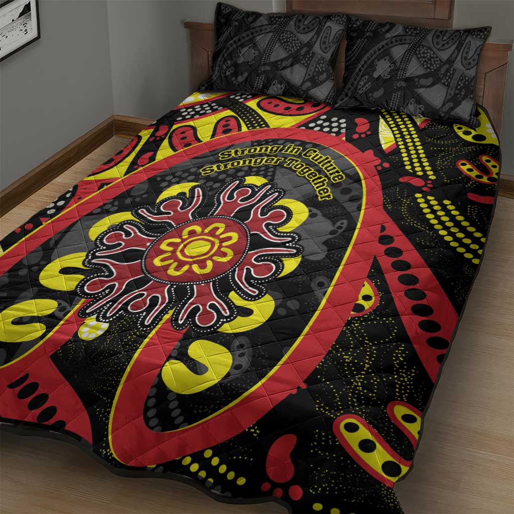 Australia Indigenous Children's Day Quilt Bed Set Strong In Culture Stronger Together Aboriginal Art