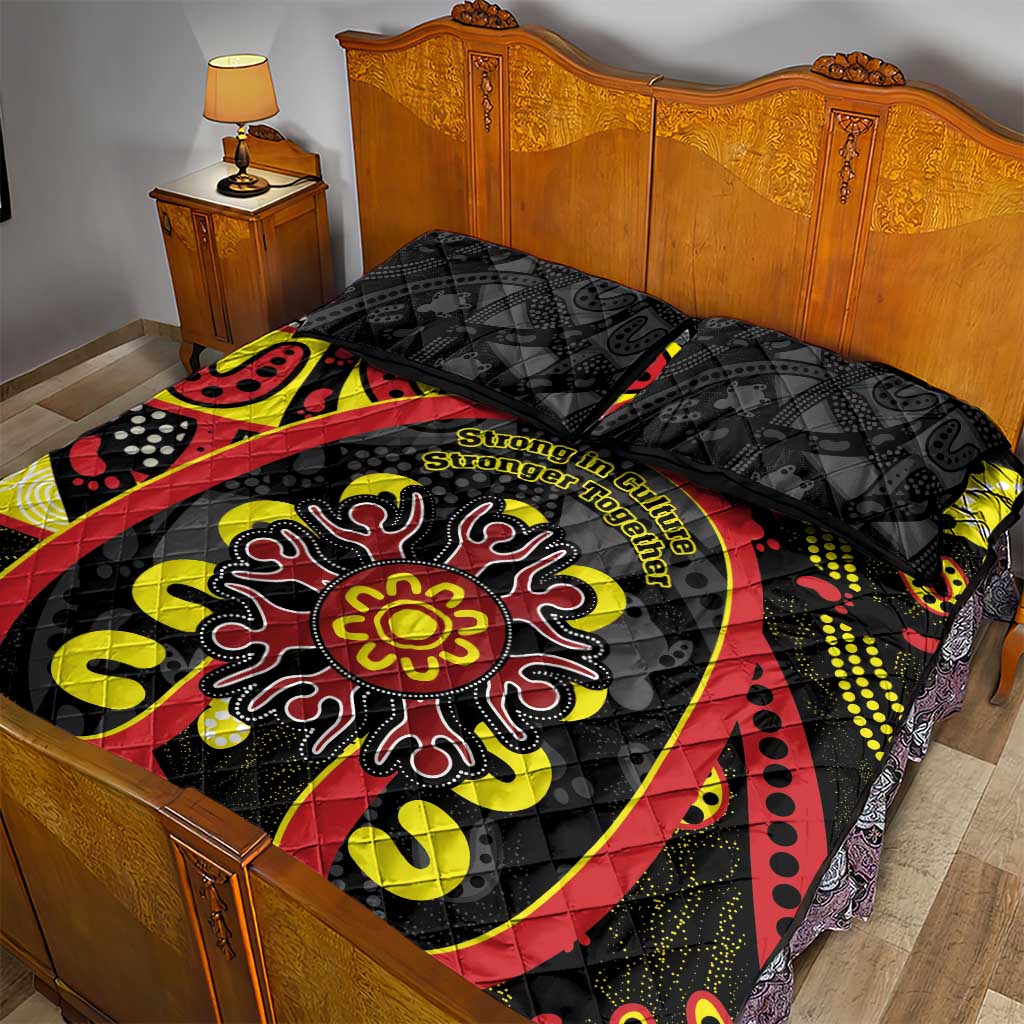 Australia Indigenous Children's Day Quilt Bed Set Strong In Culture Stronger Together Aboriginal Art