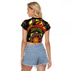 Australia Indigenous Children's Day Raglan Cropped T Shirt Strong In Culture Stronger Together Aboriginal Art