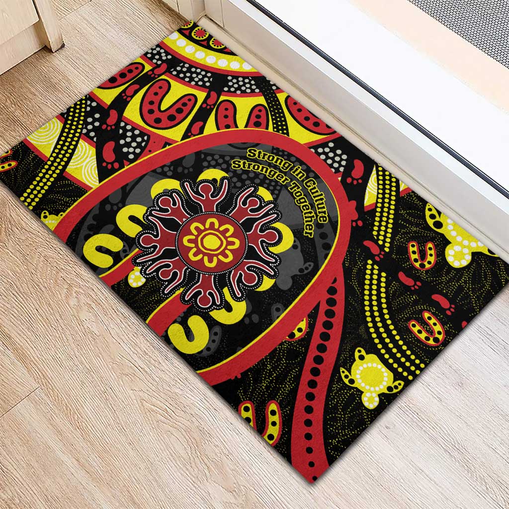 Australia Indigenous Children's Day Rubber Doormat Strong In Culture Stronger Together Aboriginal Art
