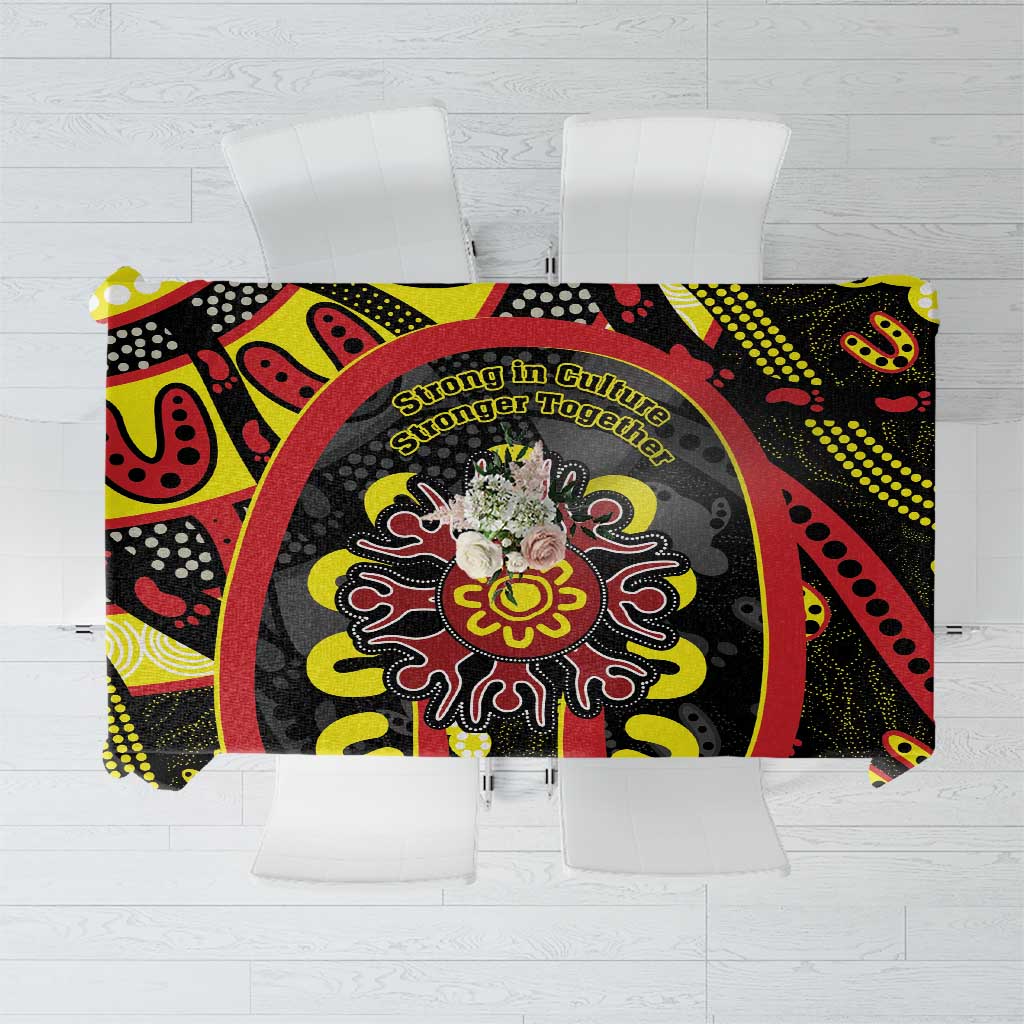 Australia Indigenous Children's Day Tablecloth Strong In Culture Stronger Together Aboriginal Art