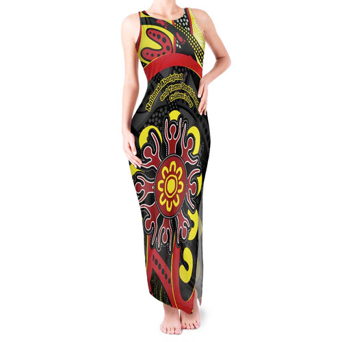 Australia Indigenous Children's Day Tank Maxi Dress Strong In Culture Stronger Together Aboriginal Art