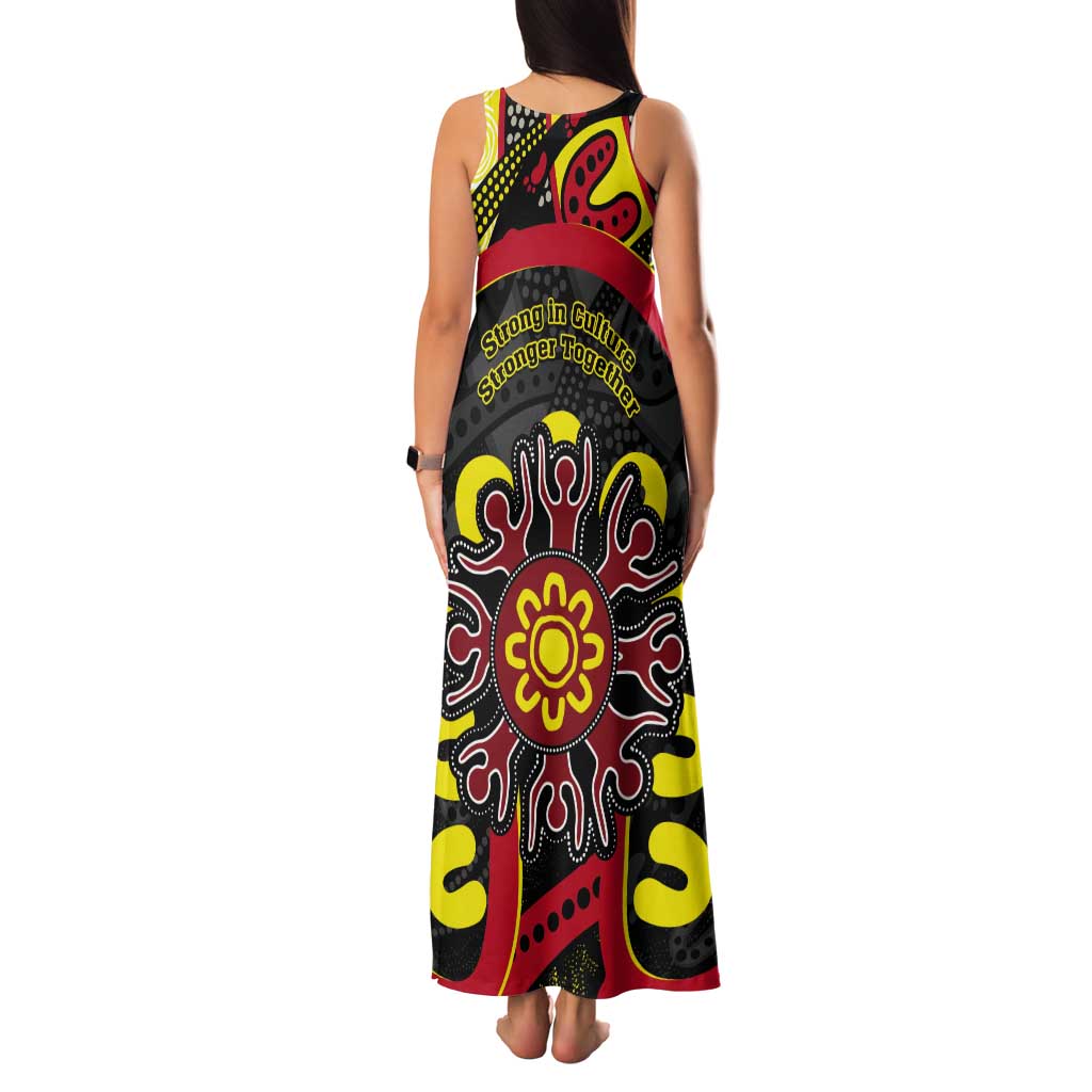 Australia Indigenous Children's Day Tank Maxi Dress Strong In Culture Stronger Together Aboriginal Art