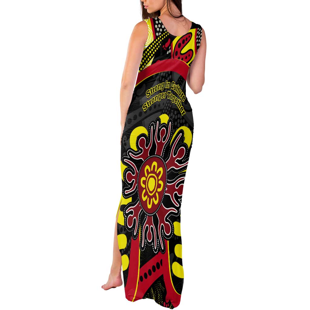 Australia Indigenous Children's Day Tank Maxi Dress Strong In Culture Stronger Together Aboriginal Art