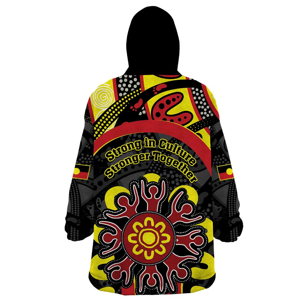 Australia Indigenous Children's Day Wearable Blanket Hoodie Strong In Culture Stronger Together Aboriginal Art