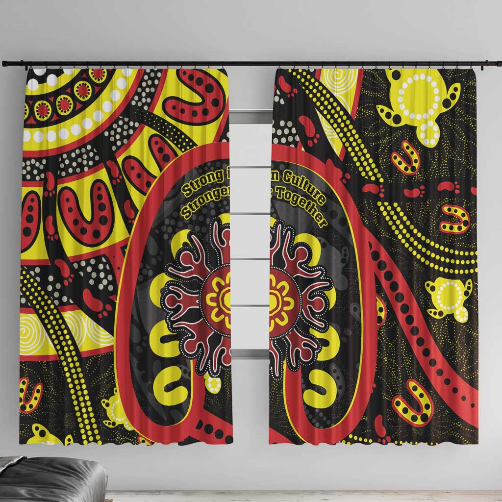 Australia Indigenous Children's Day Window Curtain Strong In Culture Stronger Together Aboriginal Art
