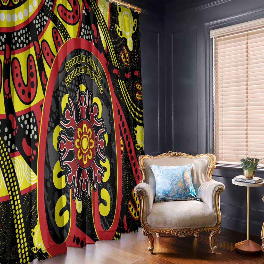Australia Indigenous Children's Day Window Curtain Strong In Culture Stronger Together Aboriginal Art