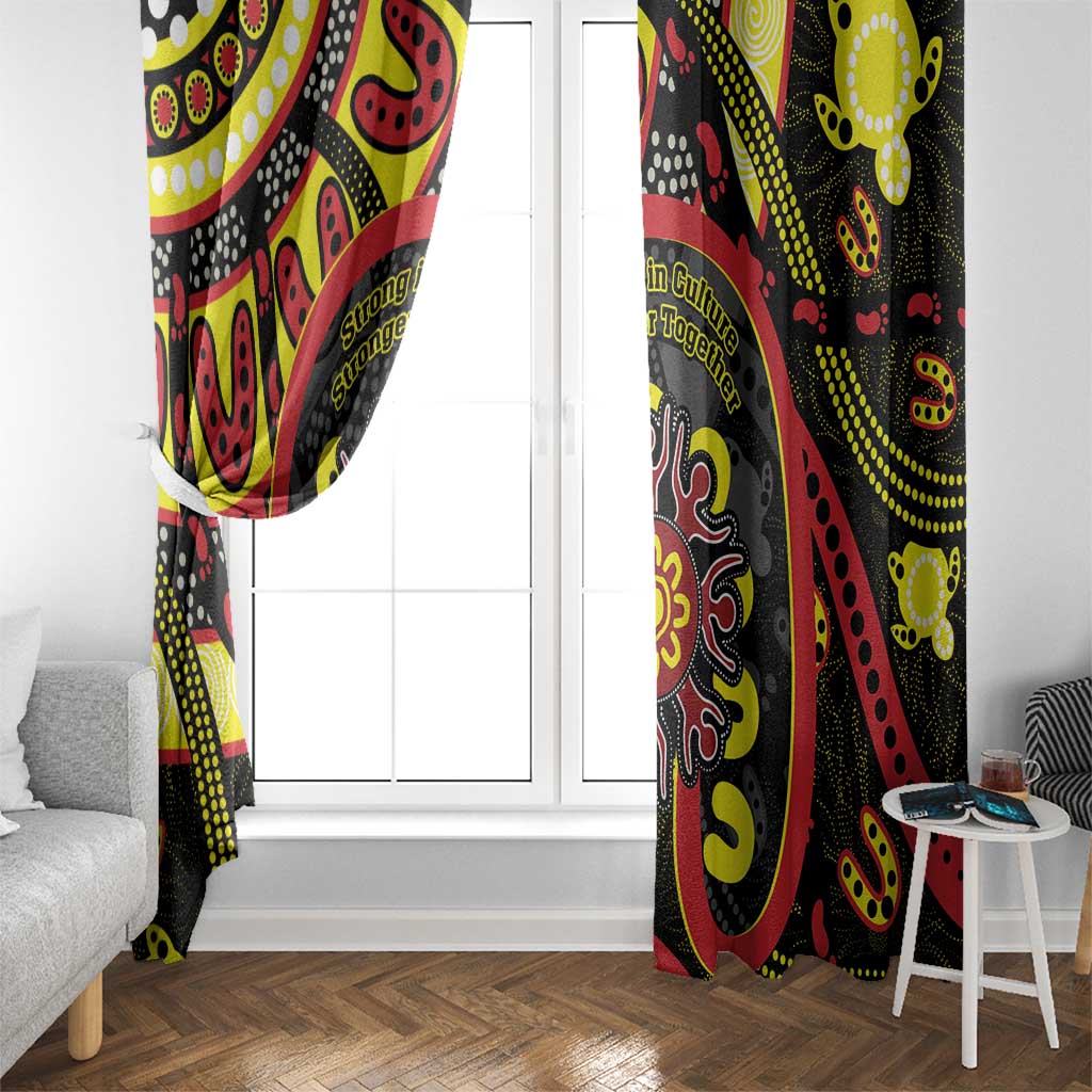 Australia Indigenous Children's Day Window Curtain Strong In Culture Stronger Together Aboriginal Art