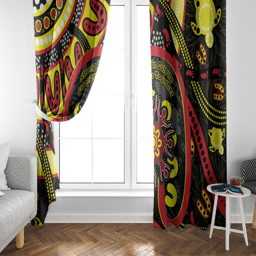 Australia Indigenous Children's Day Window Curtain Strong In Culture Stronger Together Aboriginal Art