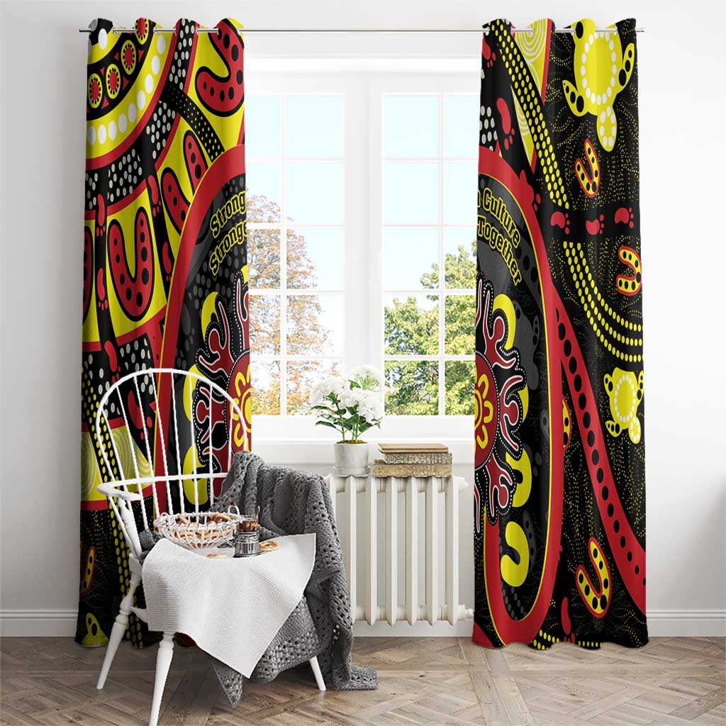 Australia Indigenous Children's Day Window Curtain Strong In Culture Stronger Together Aboriginal Art