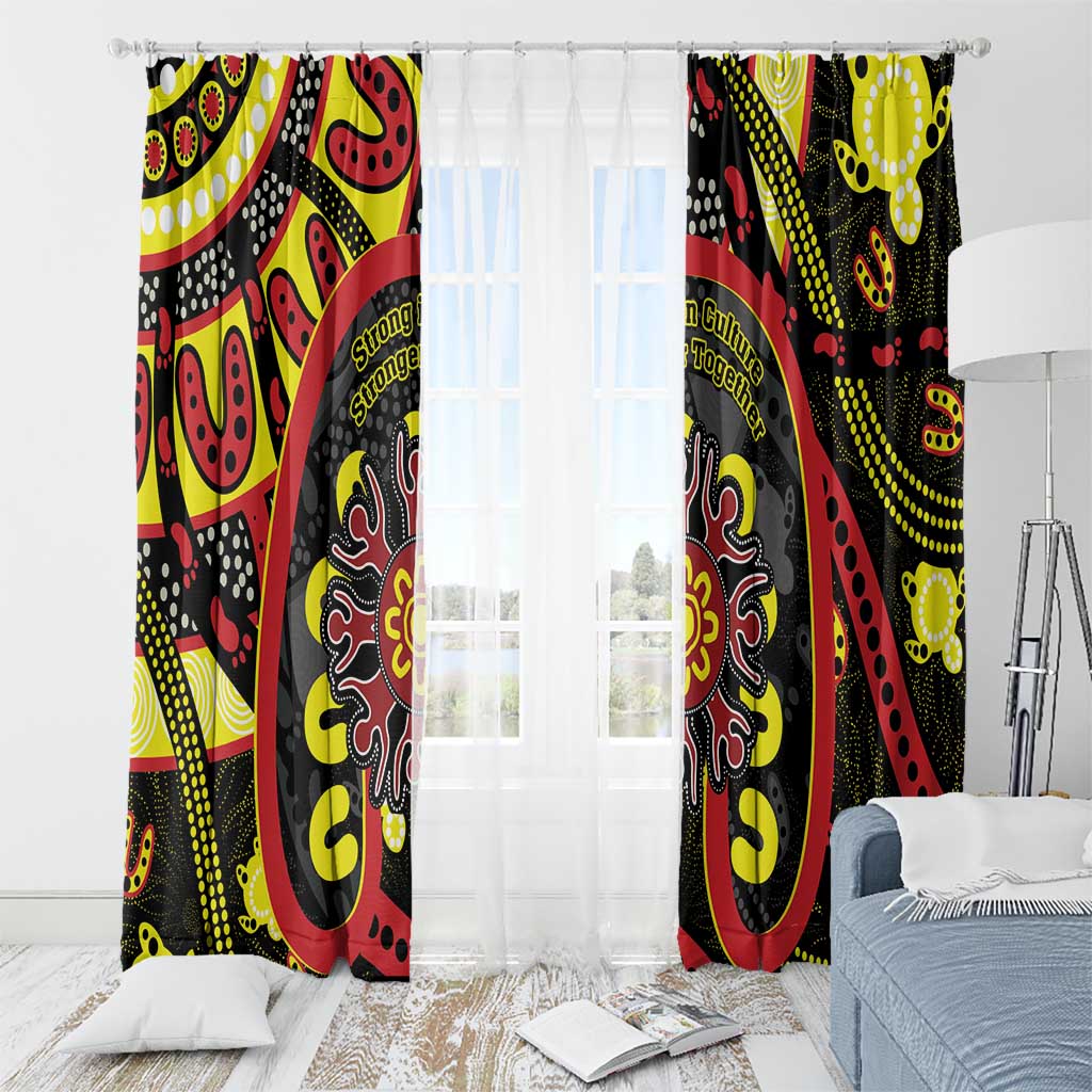 Australia Indigenous Children's Day Window Curtain Strong In Culture Stronger Together Aboriginal Art