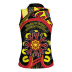 Australia Indigenous Children's Day Women Sleeveless Polo Shirt Strong In Culture Stronger Together Aboriginal Art