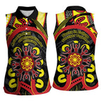 Australia Indigenous Children's Day Women Sleeveless Polo Shirt Strong In Culture Stronger Together Aboriginal Art