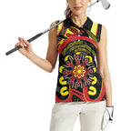 Australia Indigenous Children's Day Women Sleeveless Polo Shirt Strong In Culture Stronger Together Aboriginal Art
