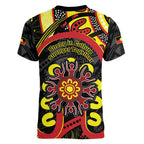 Australia Indigenous Children's Day Women V-Neck T-Shirt Strong In Culture Stronger Together Aboriginal Art