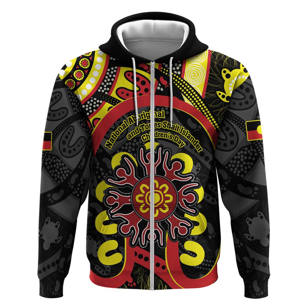 Australia Indigenous Children's Day Zip Hoodie Strong In Culture Stronger Together Aboriginal Art