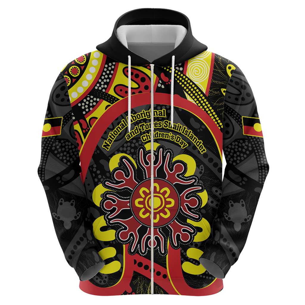 Australia Indigenous Children's Day Zip Hoodie Strong In Culture Stronger Together Aboriginal Art