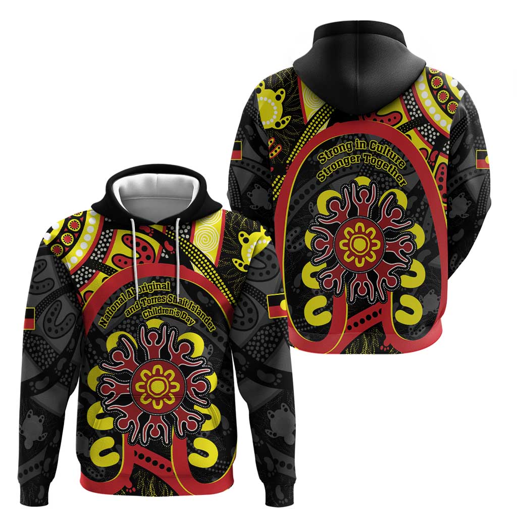 Australia Indigenous Children's Day Zip Hoodie Strong In Culture Stronger Together Aboriginal Art
