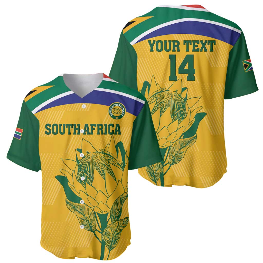 Custom South Africa Cricket Baseball Jersey Go Champions World Cup Proteas