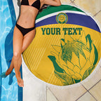 Custom South Africa Cricket Beach Blanket Go Champions World Cup Proteas