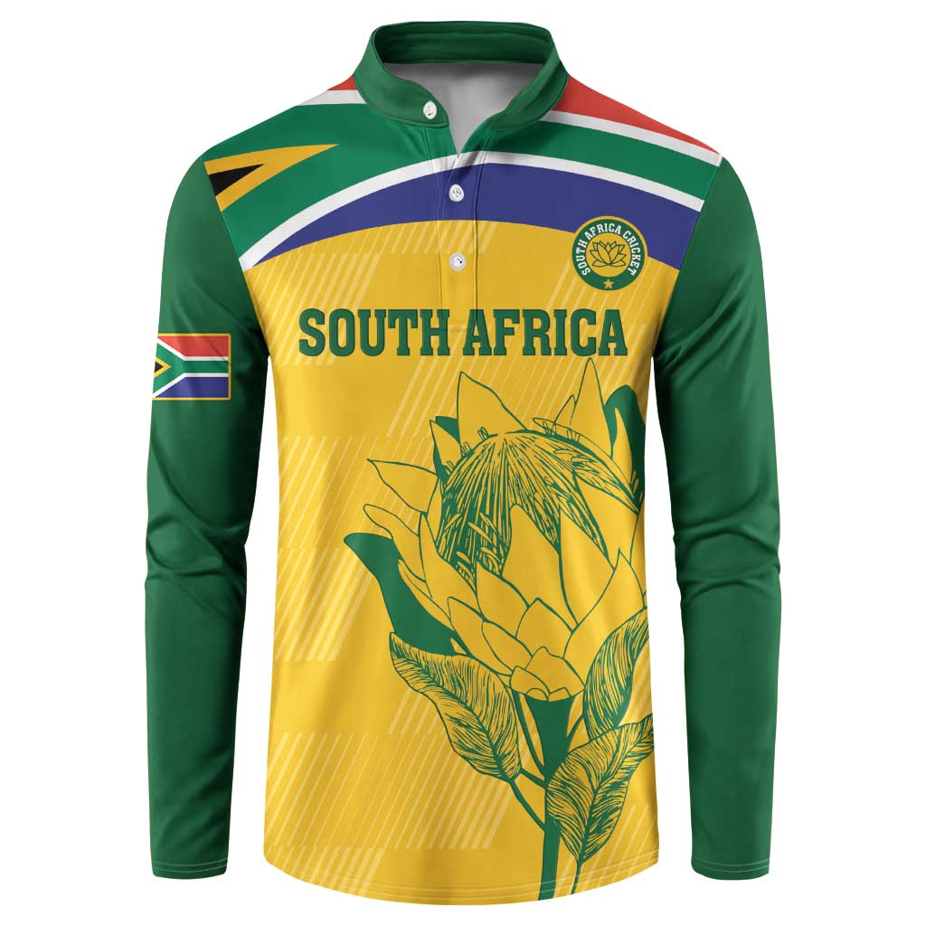 Custom South Africa Cricket Button Sweatshirt Go Champions World Cup Proteas
