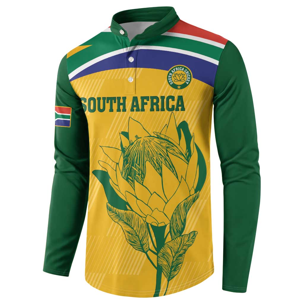 Custom South Africa Cricket Button Sweatshirt Go Champions World Cup Proteas