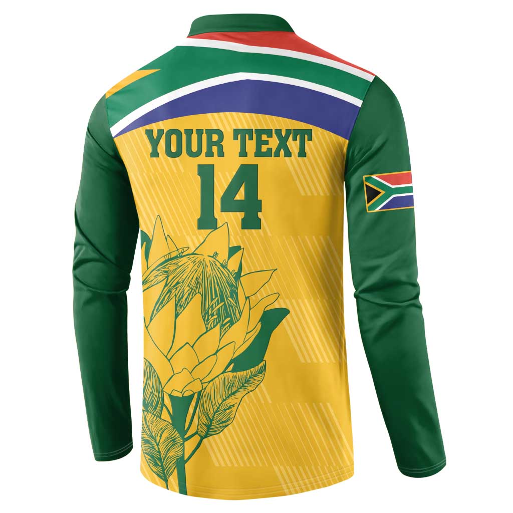 Custom South Africa Cricket Button Sweatshirt Go Champions World Cup Proteas