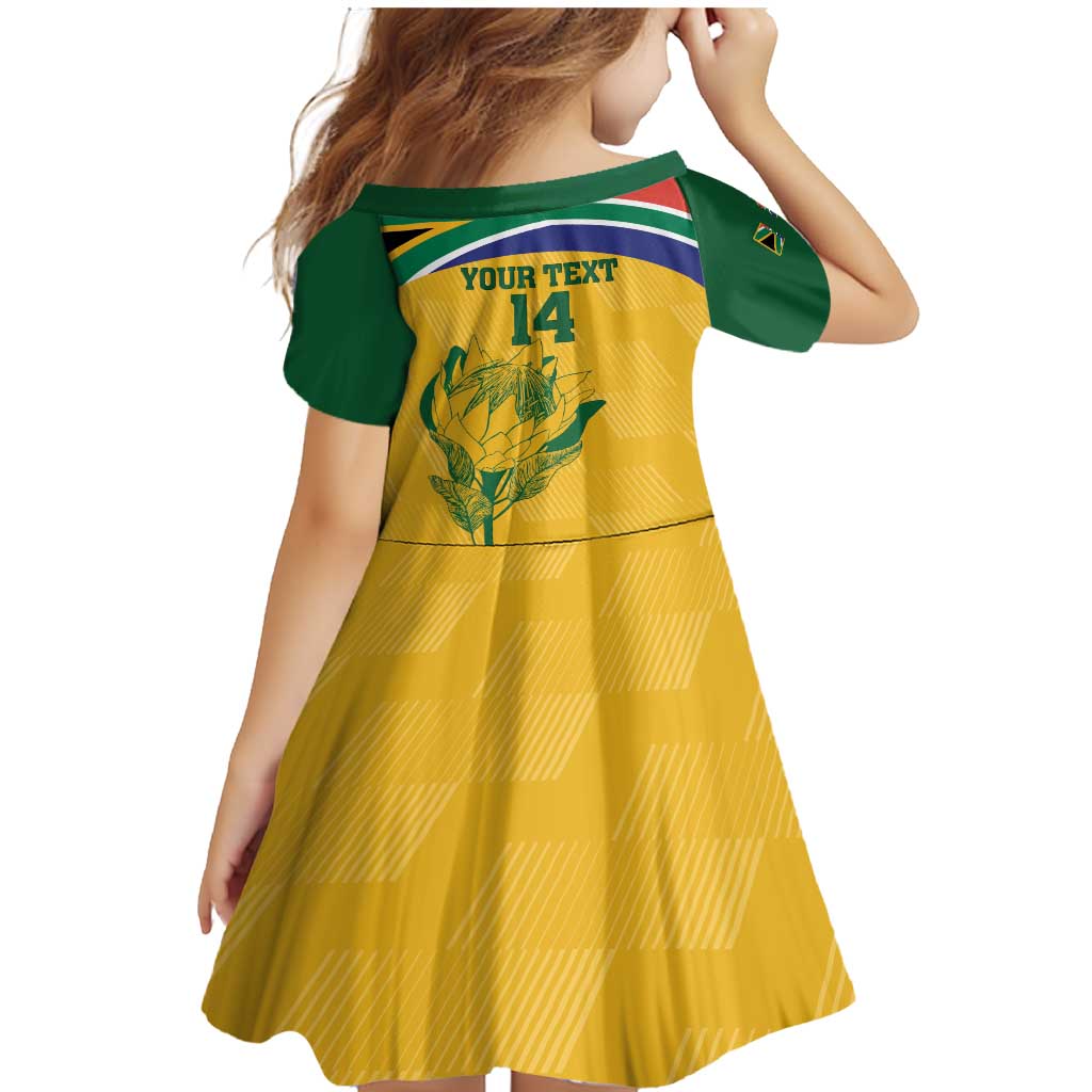 Custom South Africa Cricket Family Matching Mermaid Dress and Hawaiian Shirt Go Champions World Cup Proteas