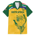 Custom South Africa Cricket Family Matching Mermaid Dress and Hawaiian Shirt Go Champions World Cup Proteas