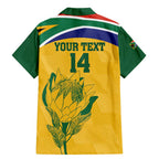Custom South Africa Cricket Family Matching Mermaid Dress and Hawaiian Shirt Go Champions World Cup Proteas