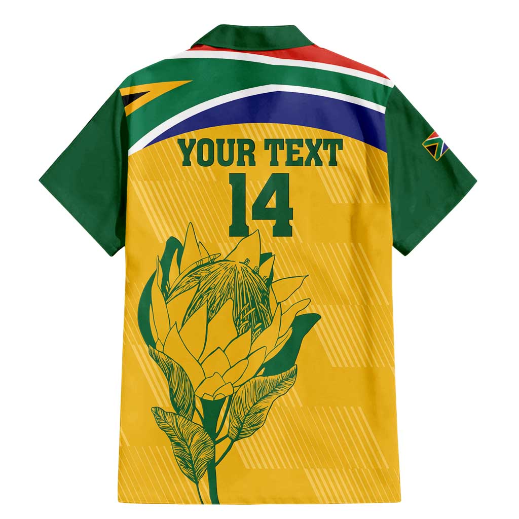 Custom South Africa Cricket Family Matching Mermaid Dress and Hawaiian Shirt Go Champions World Cup Proteas