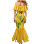 Custom South Africa Cricket Family Matching Mermaid Dress and Hawaiian Shirt Go Champions World Cup Proteas