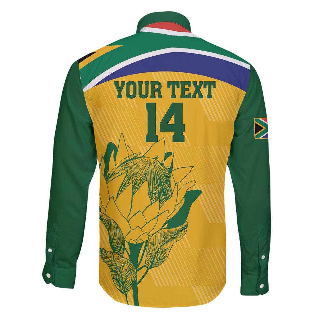 Custom South Africa Cricket Family Matching Puletasi and Hawaiian Shirt Go Champions World Cup Proteas
