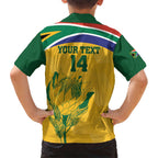 Custom South Africa Cricket Hawaiian Shirt Go Champions World Cup Proteas
