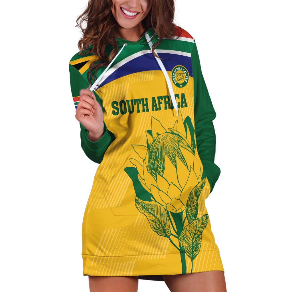 Custom South Africa Cricket Hoodie Dress Go Champions World Cup Proteas