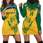Custom South Africa Cricket Hoodie Dress Go Champions World Cup Proteas