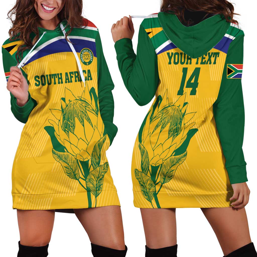 Custom South Africa Cricket Hoodie Dress Go Champions World Cup Proteas