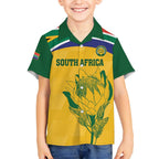 Custom South Africa Cricket Kid Hawaiian Shirt Go Champions World Cup Proteas