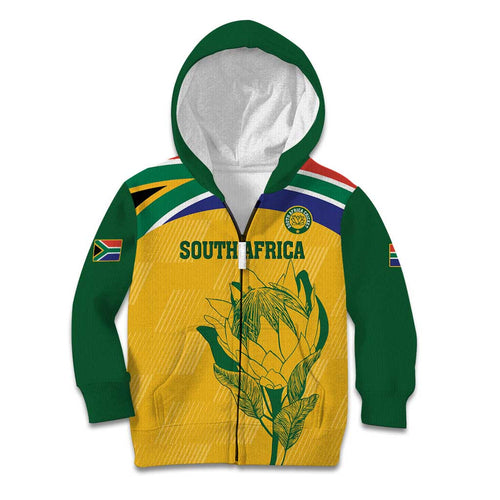 Custom South Africa Cricket Kid Hoodie Go Champions World Cup Proteas