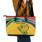 Custom South Africa Cricket Leather Tote Bag Go Champions World Cup Proteas