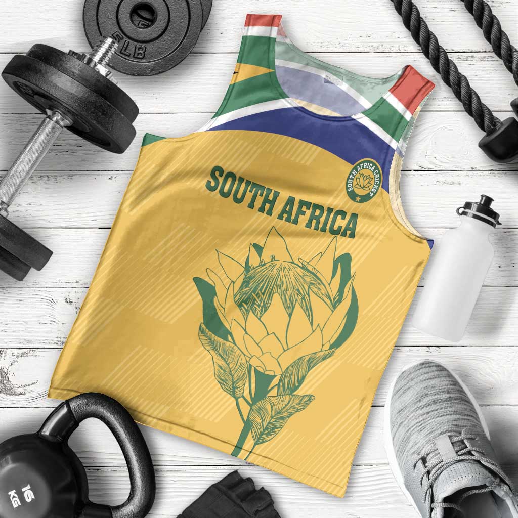Custom South Africa Cricket Men Tank Top Go Champions World Cup Proteas