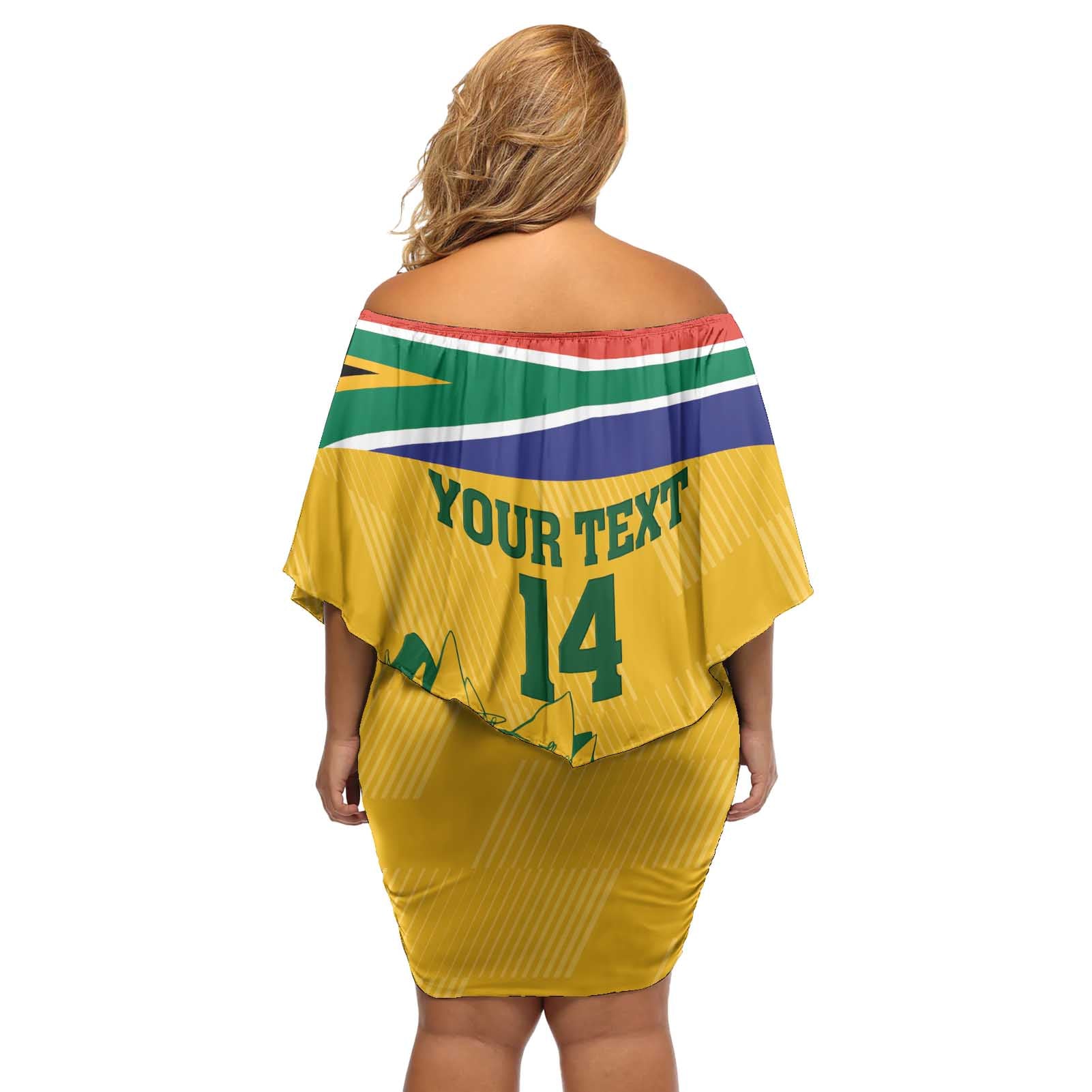 Custom South Africa Cricket Off Shoulder Short Dress Go Champions World Cup Proteas