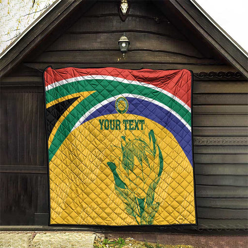 Custom South Africa Cricket Quilt Go Champions World Cup Proteas