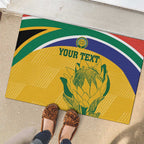 Custom South Africa Cricket Rubber Doormat Go Champions World Cup Proteas