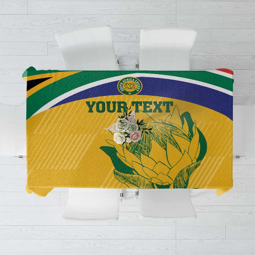 Custom South Africa Cricket Tablecloth Go Champions World Cup Proteas