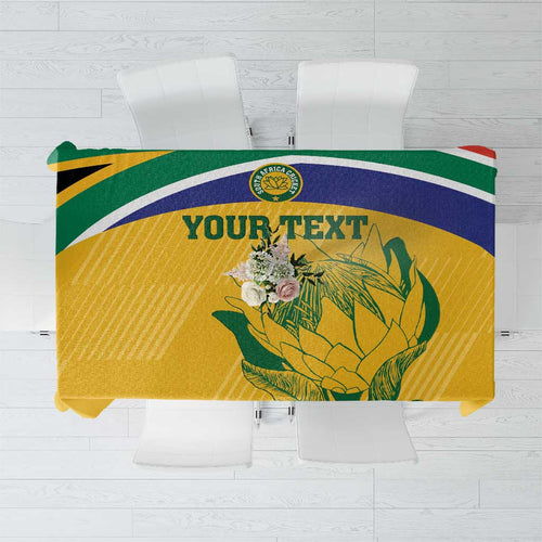 Custom South Africa Cricket Tablecloth Go Champions World Cup Proteas